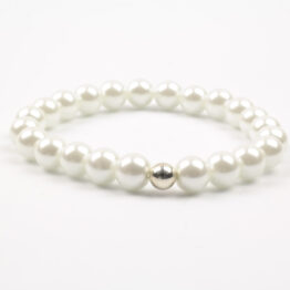 Moni - dámský náramek voskované perly bílé