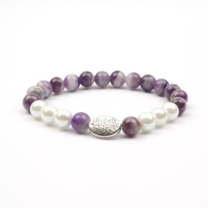 Moni - dámský náramek ametyst perly