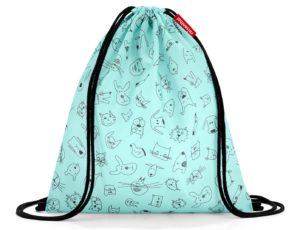 Reisenthel dětský sportovní sáček na záda Mysac cats and dogs mint