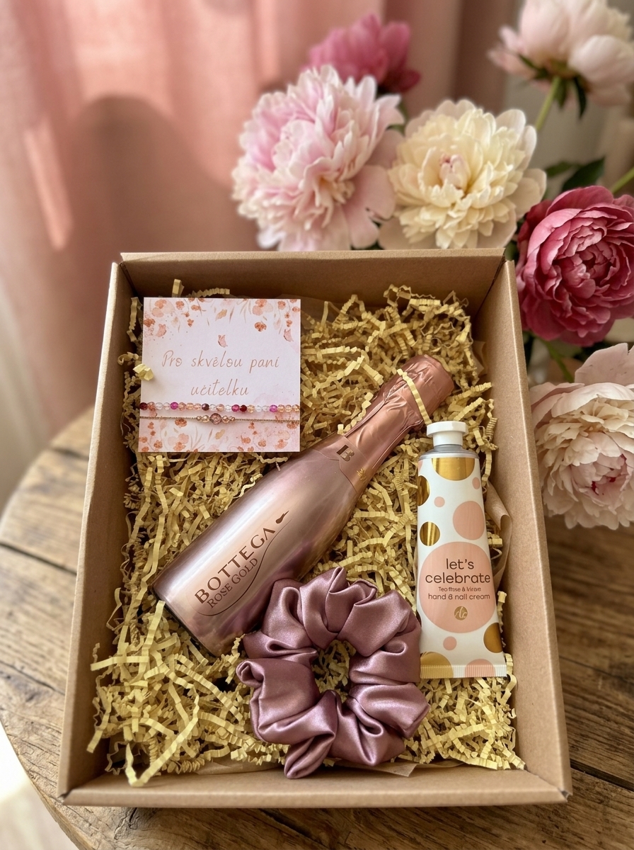 Dárkové box Pro skvělou paní učitelku pink