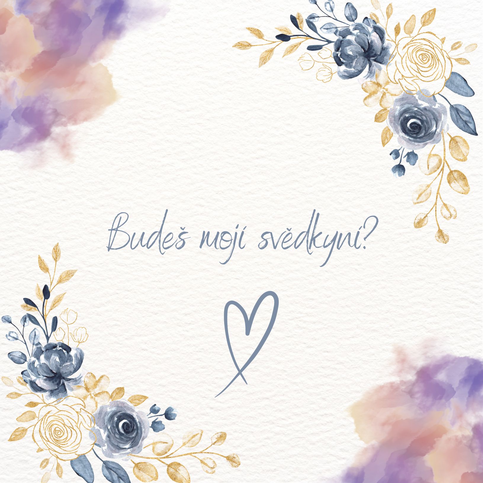 Kartička Budeš mojí svědkyní? 2