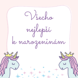 Kartička Všechno nejlepší k narozeninám