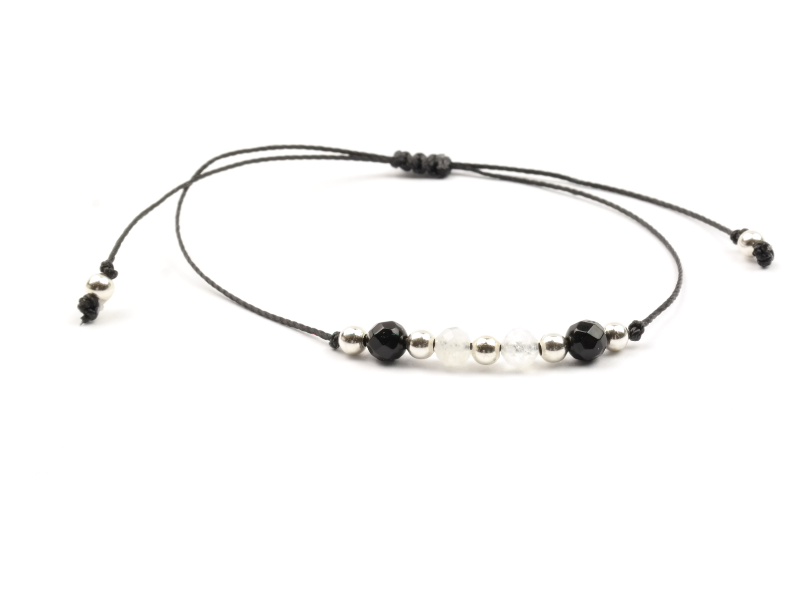 Moni náramek černý onyx měsíční kámen